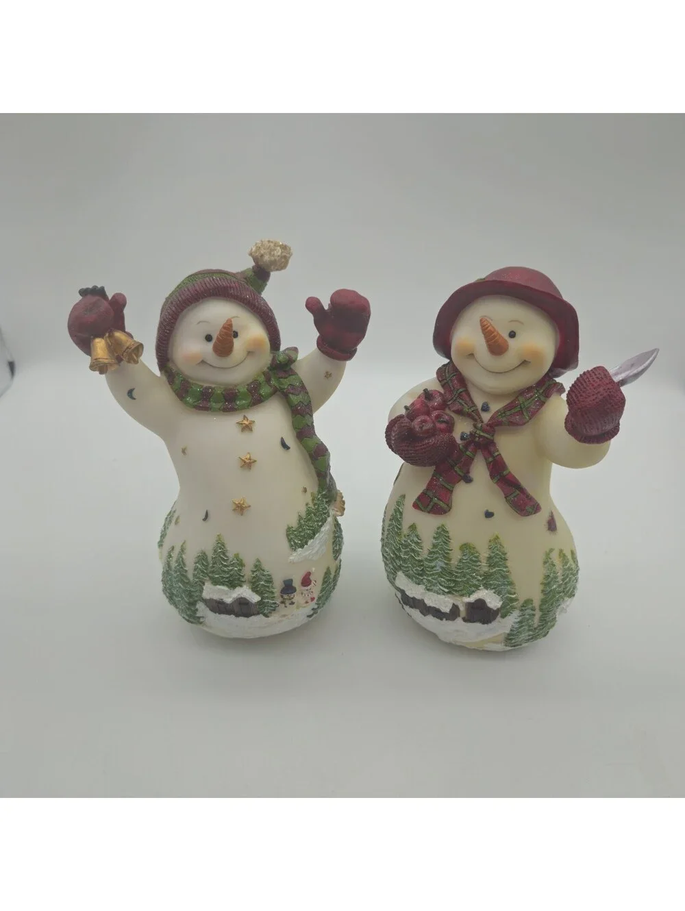 Vintage Set Of 2 Home Interior Snowmen 8
